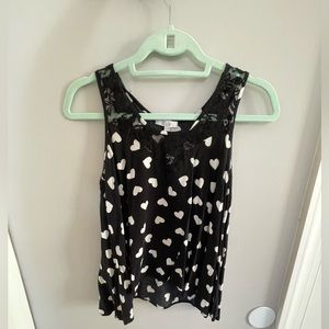 Hearted flare blouse